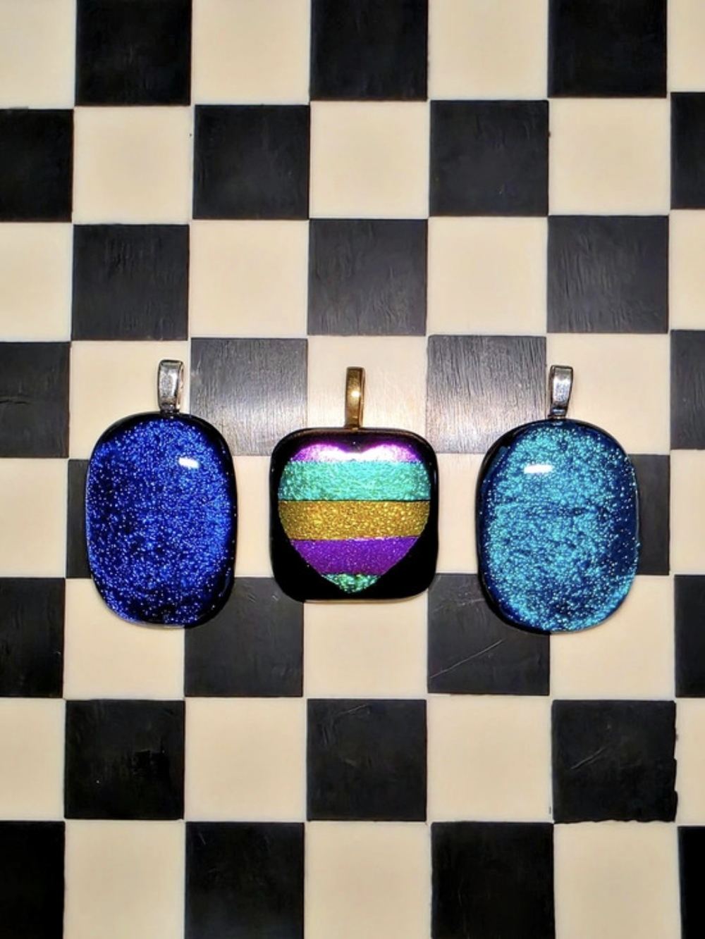 Beautiful Dichroic Glass Pendants